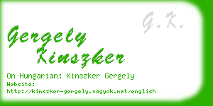 gergely kinszker business card